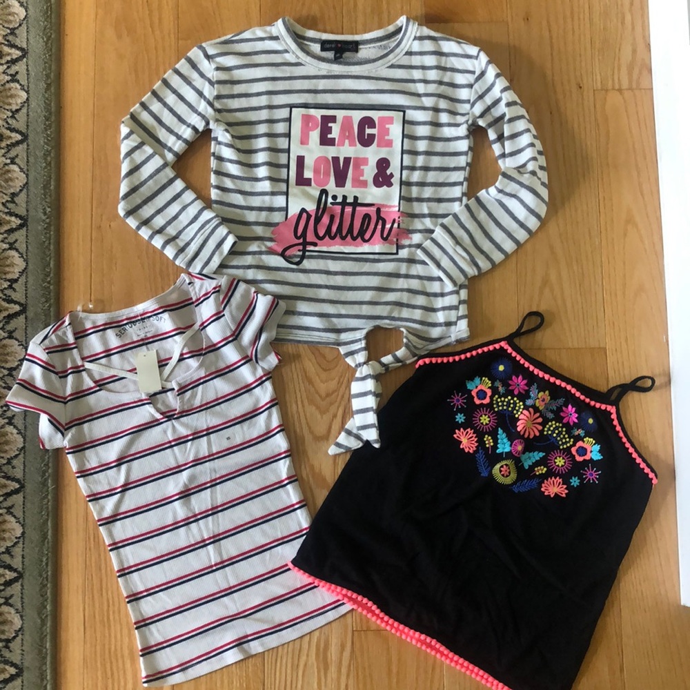 Bundle of 3 tops for a girl 10/12 years - Aeropostale, derek ❤️, Childrens Place